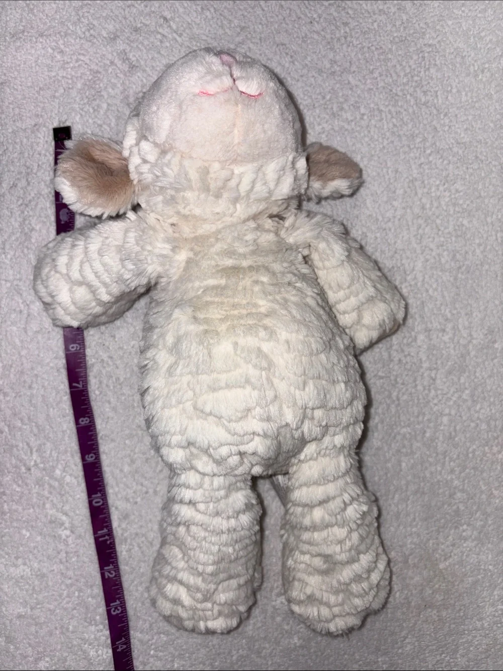 Mary Meyer marshmallow Plush White Lamb Stuffed Animal Pink Nose